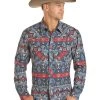 Panhandle Slim 'Rock & Roll' Dale Brisby Aztec Snap Shirt - Aztec Men