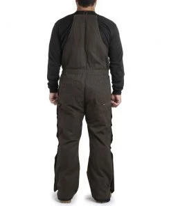 'Berne' Men's Highland Original Washed Insulated Bib Overall - Bark