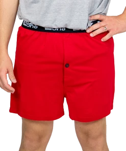 'Lazy One' Men's Blowin' Steam Boxer - Red