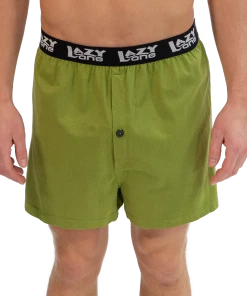 'Lazy One' Men's Stud Puffin Boxer - Green