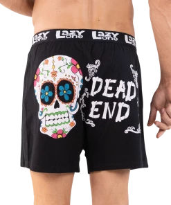 'Lazy One' Men's Dead End Boxer - Black