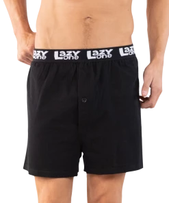 'Lazy One' Men's Dead End Boxer - Black