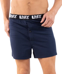 'Lazy One' Men's Butt Quack Boxer - Navy
