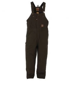 'Berne' Youth Washed Insulated Bib Overall - Bark