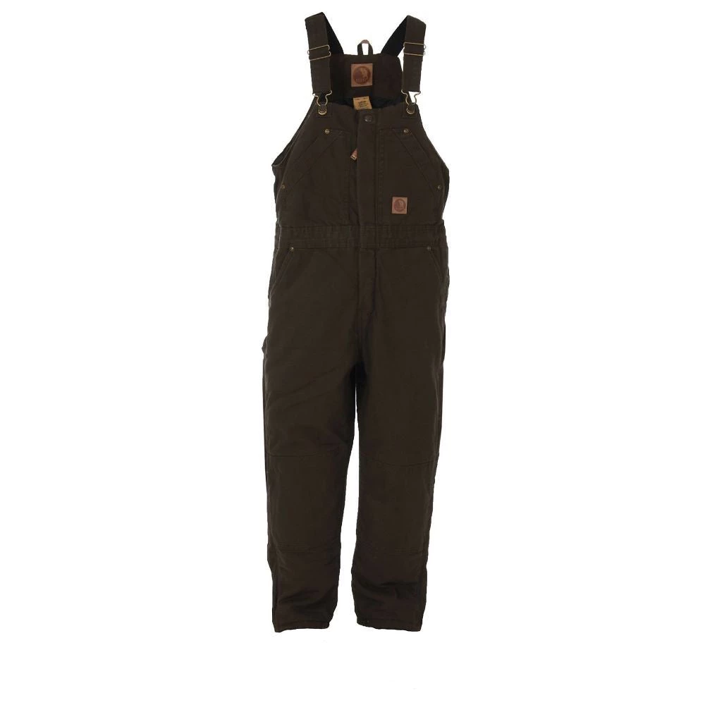 'Berne' Youth Washed Insulated Bib Overall - Bark 3 'Berne' Youth Washed Insulated Bib Overall - Bark