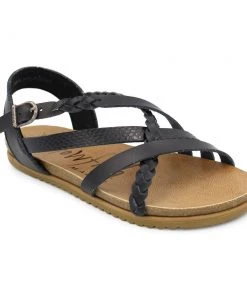 'Blowfish Malibu' Women's Maddi Sandal - Black Amazon Rawhide