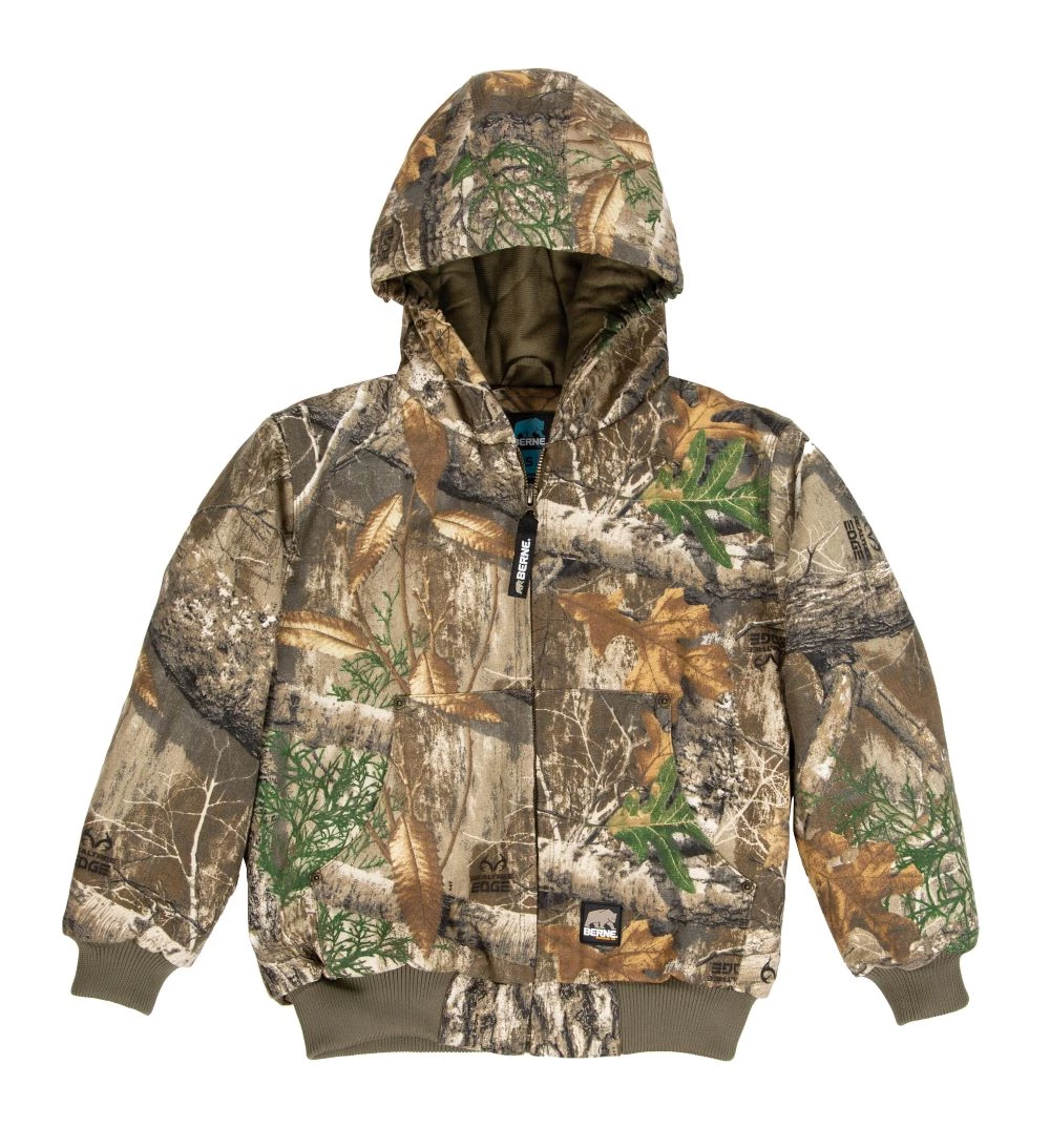 'Berne' Youth Washed Hooded Jacket - Realtree Edge Kids 3 'Berne' Youth Washed Hooded Jacket - Realtree Edge Kids