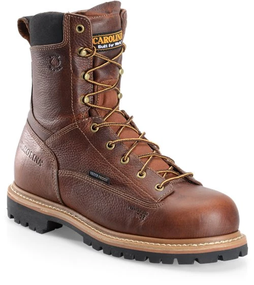 'Carolina' Men's 8" Grind WP Comp Toe Boot - Brown 3 'Carolina' Men's 8" Grind WP Comp Toe Boot - Brown