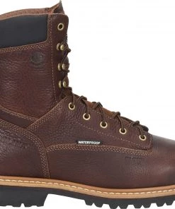 'Carolina' Men's 8" Grind Internal Metguard WP EH Comp Toe - Brown