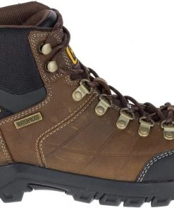 'Caterpillar' Men's 6" Threshold WP, EH, Steel Toe - Brown / Black