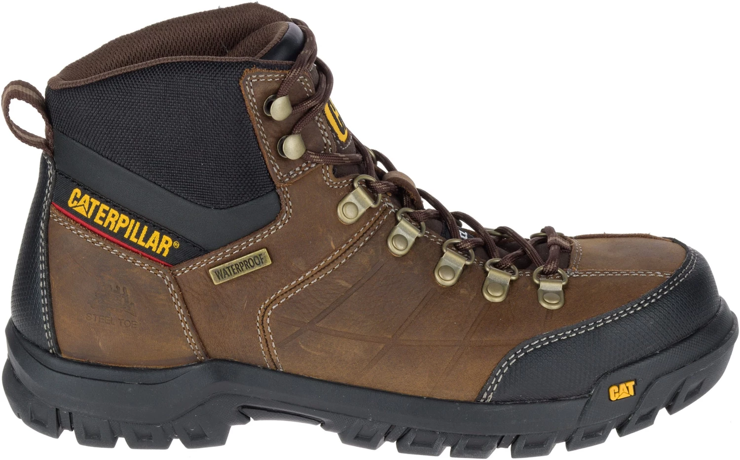 'Caterpillar' Men's 6" Threshold WP, EH, Steel Toe - Brown / Black 3 'Caterpillar' Men's 6" Threshold WP, EH, Steel Toe - Brown / Black