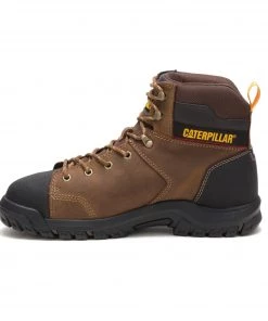 'Caterpillar' Men's 6" Wellspring WP, Met Guard, EH, Steel Toe - Brown / Black