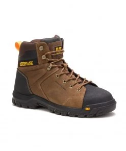 'Caterpillar' Men's 6" Wellspring WP, Met Guard, EH, Steel Toe - Brown / Black
