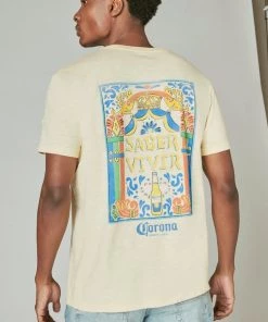 Lucky Brand Jeans 'Lucky Brand' Men's Corona Graphic Tee - Banana Crepe Brands
