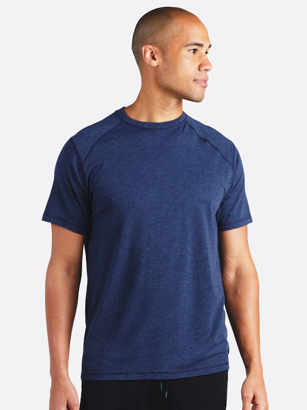 TASC Performance 'TASC' Men's Carrollton Bamboo Tee - Classic Navy Heather 3 TASC Performance 'TASC' Men's Carrollton Bamboo Tee - Classic Navy Heather