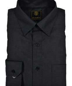 FX Fusion 'F/X Fusion' Men's LS Micro Dot Tonal Solid - Silver