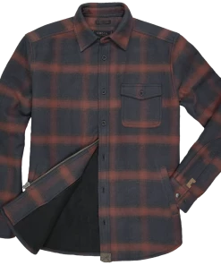 'Dakota Grizzly' Men's Wade Zip/Button Front Shirt Jacket - Copper Shadow