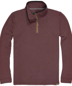 'Dakota Grizzly' Men's Dash 1/4 Zip Pullover - Sangria