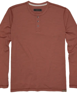 'Dakota Grizzly' Men's Hendrix Jersey Henley Shirt - Clay