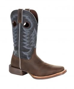 'Durango' Men's 12" Rebel Pro™ Denim Blue Western Square Toe - Brown / Denim 14 'Durango' Men's 12