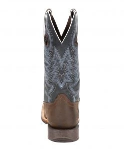 'Durango' Men's 12" Rebel Pro™ Denim Blue Western Square Toe - Brown / Denim 13 'Durango' Men's 12