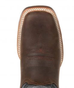 'Durango' Men's 12" Rebel Pro™ Denim Blue Western Square Toe - Brown / Denim 11 'Durango' Men's 12