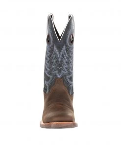 'Durango' Men's 12" Rebel Pro™ Denim Blue Western Square Toe - Brown / Denim 12 'Durango' Men's 12