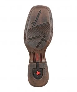 'Durango' Men's 12" Rebel Pro™ Denim Blue Western Square Toe - Brown / Denim