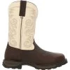 Durango 'Durnago' Men's 11" Maverick XP WP Comp Toe Western Work Boot - CHOCOLATE / WHITE