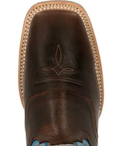 'Durango' Men's 15" REBEL PRO Western Saddle Boot - Chestnut / Brilliant Blue