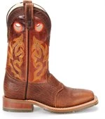 'Double H' Men's 12" Mickey I.C.E.™ Roper - Peanut Bison / Red