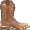 'Double H' Men's 11" Andrew EH Western Wide Square Toe Roper - Tan