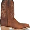 'Double H' Men's 11" Monte Wide Square Toe Cowboy Boot - Tenby Coppertone Brown