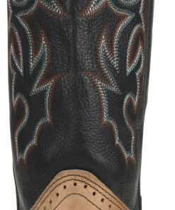 'Double H' Men's 12" Grissom SR Square Toe I.C.E. ™ Roper - Kenia Cognac / Summer Tan / Black 13 'Double H' Men's 12