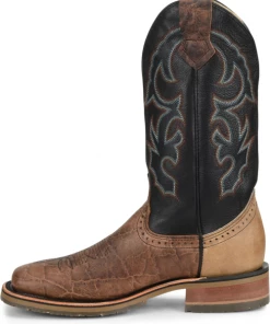 'Double H' Men's 12" Grissom SR Square Toe I.C.E. ™ Roper - Kenia Cognac / Summer Tan / Black 15 'Double H' Men's 12