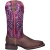 Dan Post Boot Co 'Dan Post' Women's 12" Pasadena Western Square Toe - Tan / Purple