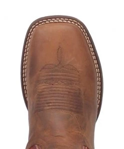 Dan Post Boot Co 'Dan Post' Men's 11" Killeen Western Square Toe - Tan / Red