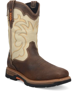 Dan Post Boot Co 'Dan Post' Men's 11" Storm Tide EH WP Western Square Toe - Bone / Brown
