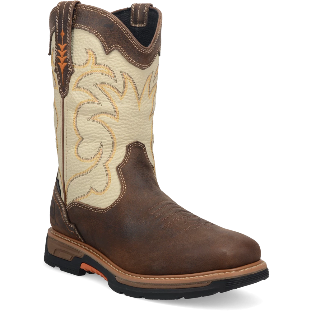 Dan Post Boot Co 'Dan Post' Men's 11" Storm Tide EH WP Western Square Toe - Bone / Brown 4 Dan Post Boot Co 'Dan Post' Men's 11" Storm Tide EH WP Western Square Toe - Bone / Brown