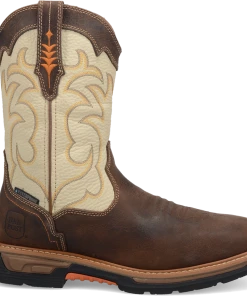 Dan Post Boot Co 'Dan Post' Men's 11" Storm Tide EH WP Western Square Toe - Bone / Brown