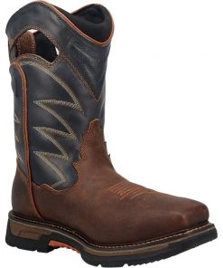 Dan Post Boot Co 'Dan Post' Men's 11" Thunderhead EH WP Western Square Toe - Brown / Black