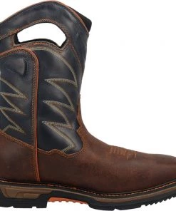 Dan Post Boot Co 'Dan Post' Men's 11" Thunderhead EH WP Western Square Toe - Brown / Black
