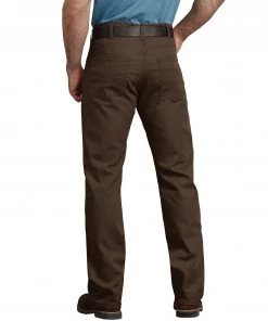 'Dickies' Flex Tough Max Duck 5 Pocket - Stonewashed Timber Brown Men