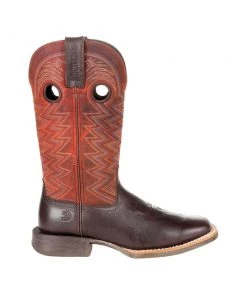 'Durango' Women's 12" Rebel Pro Western Square Toe - Chestnut / Crimson