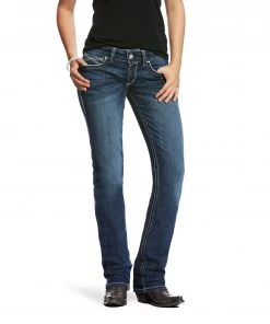 'Ariat' Women's R.E.A.L. Ivy Dresden Mid Rise Straight Leg - Dark Wash