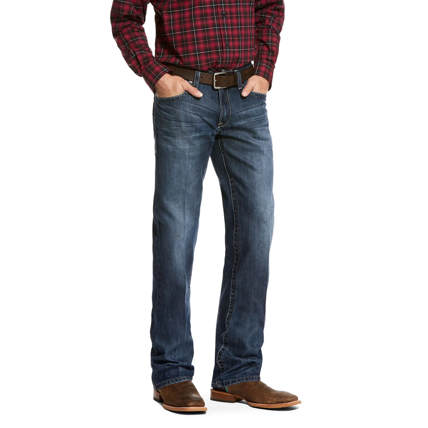 'Ariat' Men's M4 Swift Relaxed Fit - Medium Stonewash 3 'Ariat' Men's M4 Swift Relaxed Fit - Medium Stonewash