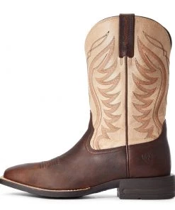 'Ariat' Men's 11" Amos Western Square Toe - Brown / Tan
