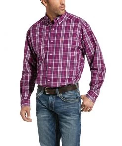 'Ariat' Men's Pro Illsley Classic Fit Button Front - Imperial Violet
