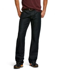 'Ariat' Men's Rebar M4 DuraStretch Flannel Lined - Rinse