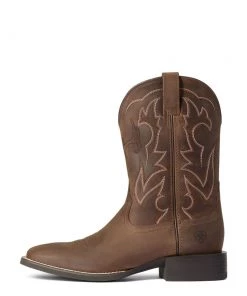 'Ariat' Men's 11" Sport Outdoor Western Square Toe - Distressed Brown